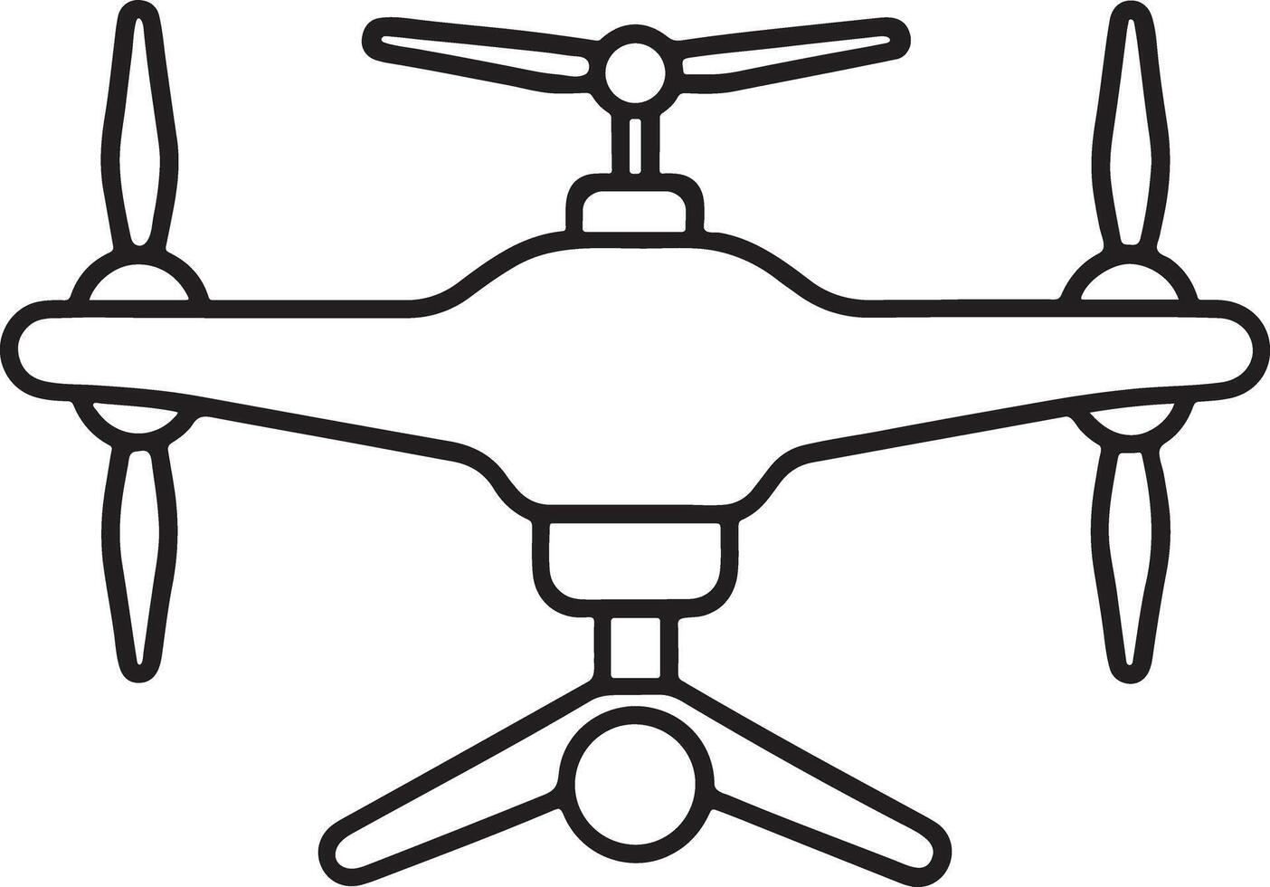 Drone Line Art Icon Design vector