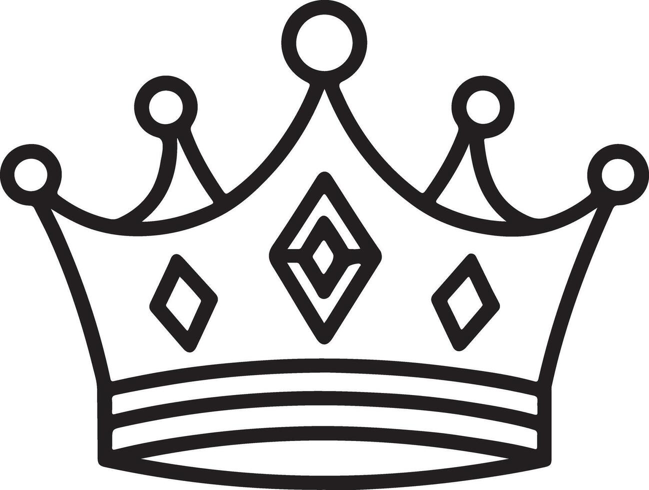 Black Crown Icon Graphic vector