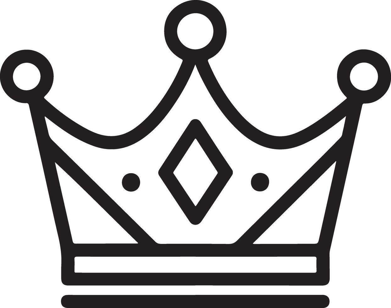 Royal Crown Silhouette Illustration vector