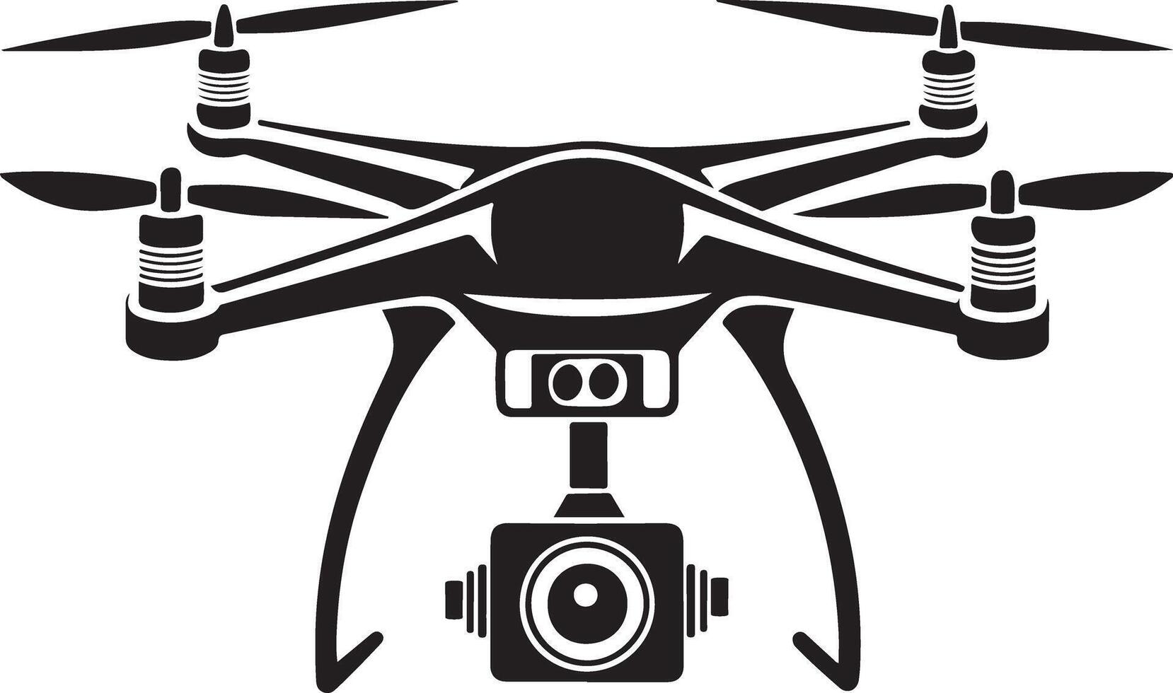 Minimal Drone Icons in Silhouette Style vector