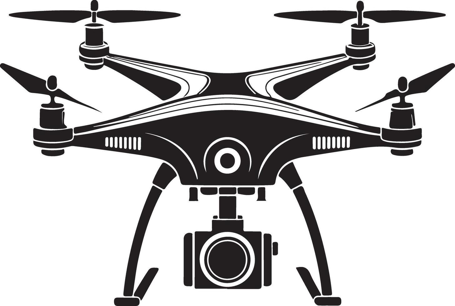 Silhouette Drone Icons Style Design vector