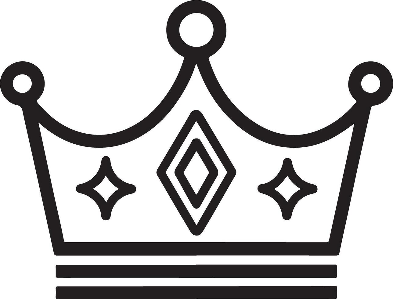 Minimalist Crown Silhouette Design vector