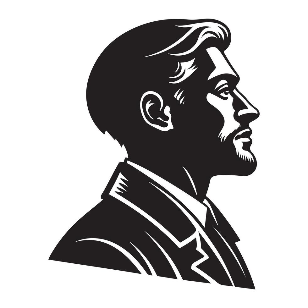 Graphic of Man Face Silhouette vector