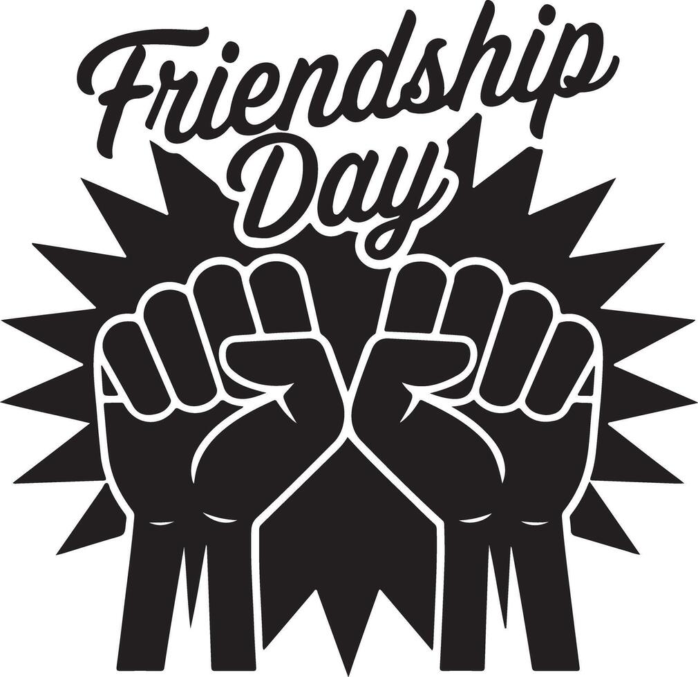 Friendship Day Fist Promise Illustration Concept vector