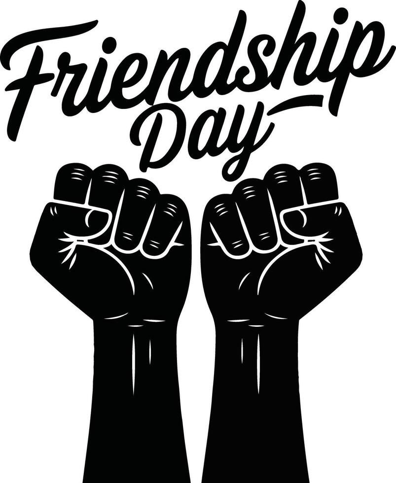 Unity and Strength Friendship Fist Illustration vector