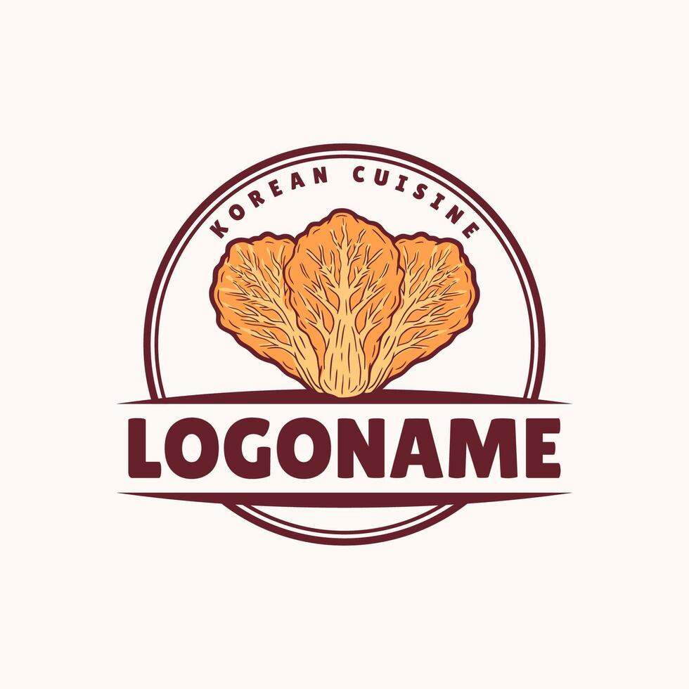 Kimchi logo template. suitable for restaurant, cafe and food industry vector