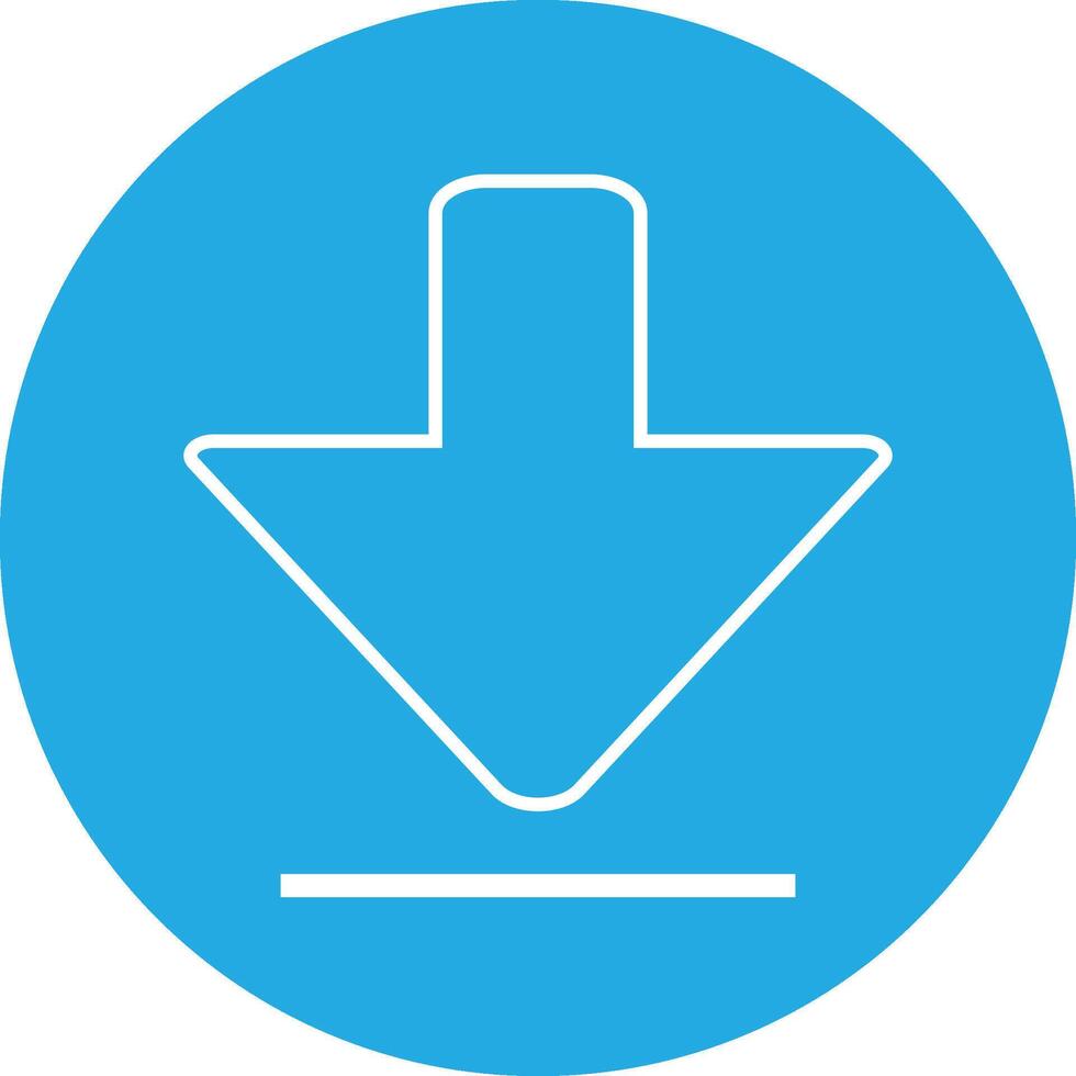 Download Icon White Blue Download Button, Downloading Sign symbol, Download Illustration vector