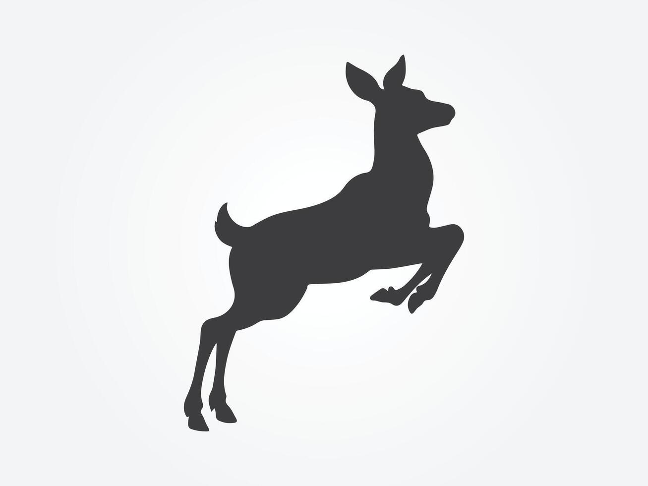 deer jumping illustration vector