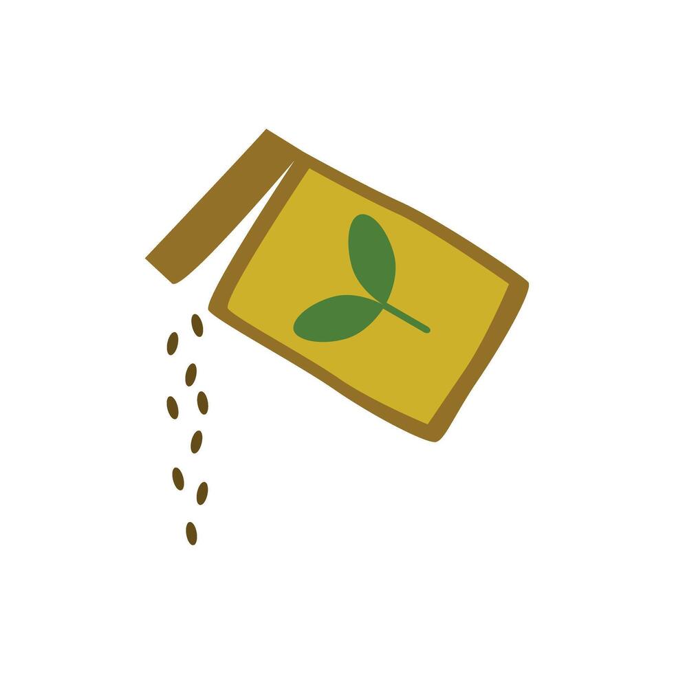seeds doodle icon, illustration vector