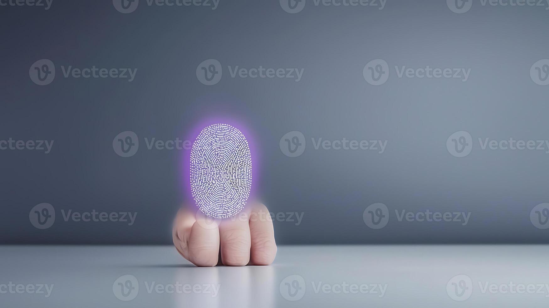 A hand holding a glowing, textured oval object against a minimalist gray background photo