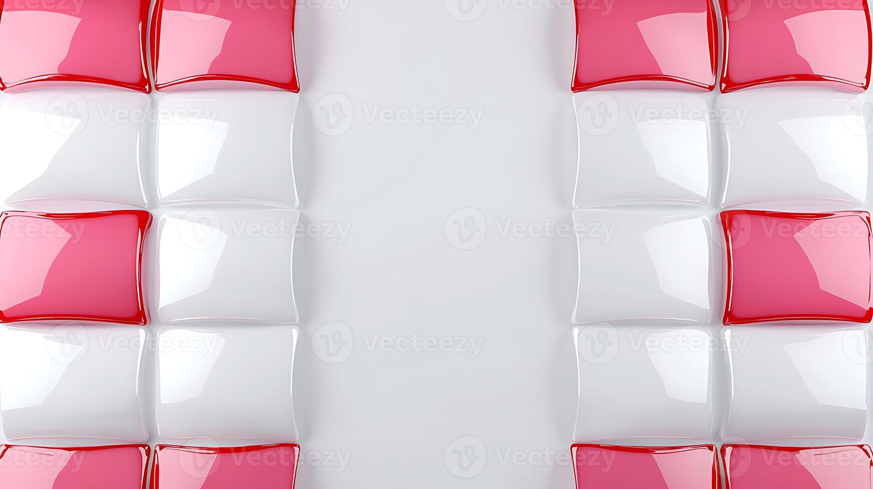 Abstract arrangement of glossy red and white tiles creating a modern, vibrant backdrop photo