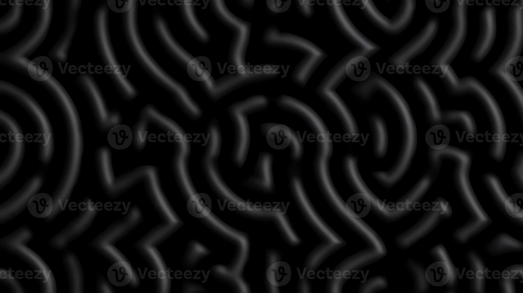 Abstract black maze pattern with intricate curves and lines for creative backgrounds photo