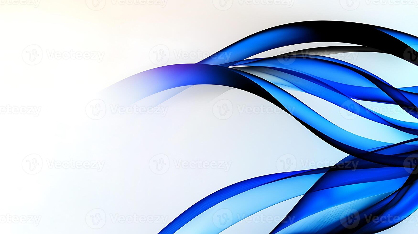 Abstract blue wave design on a light background, conveying motion and fluidity, suitable for digital art photo