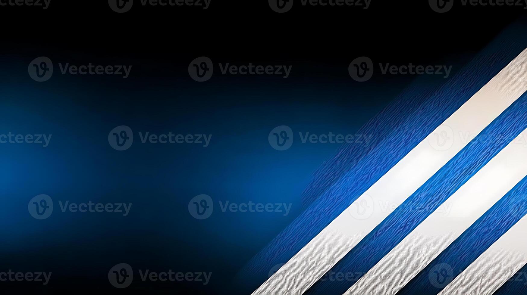 Abstract blue and white diagonal stripes on a dark background, creating a modern design aesthetic photo