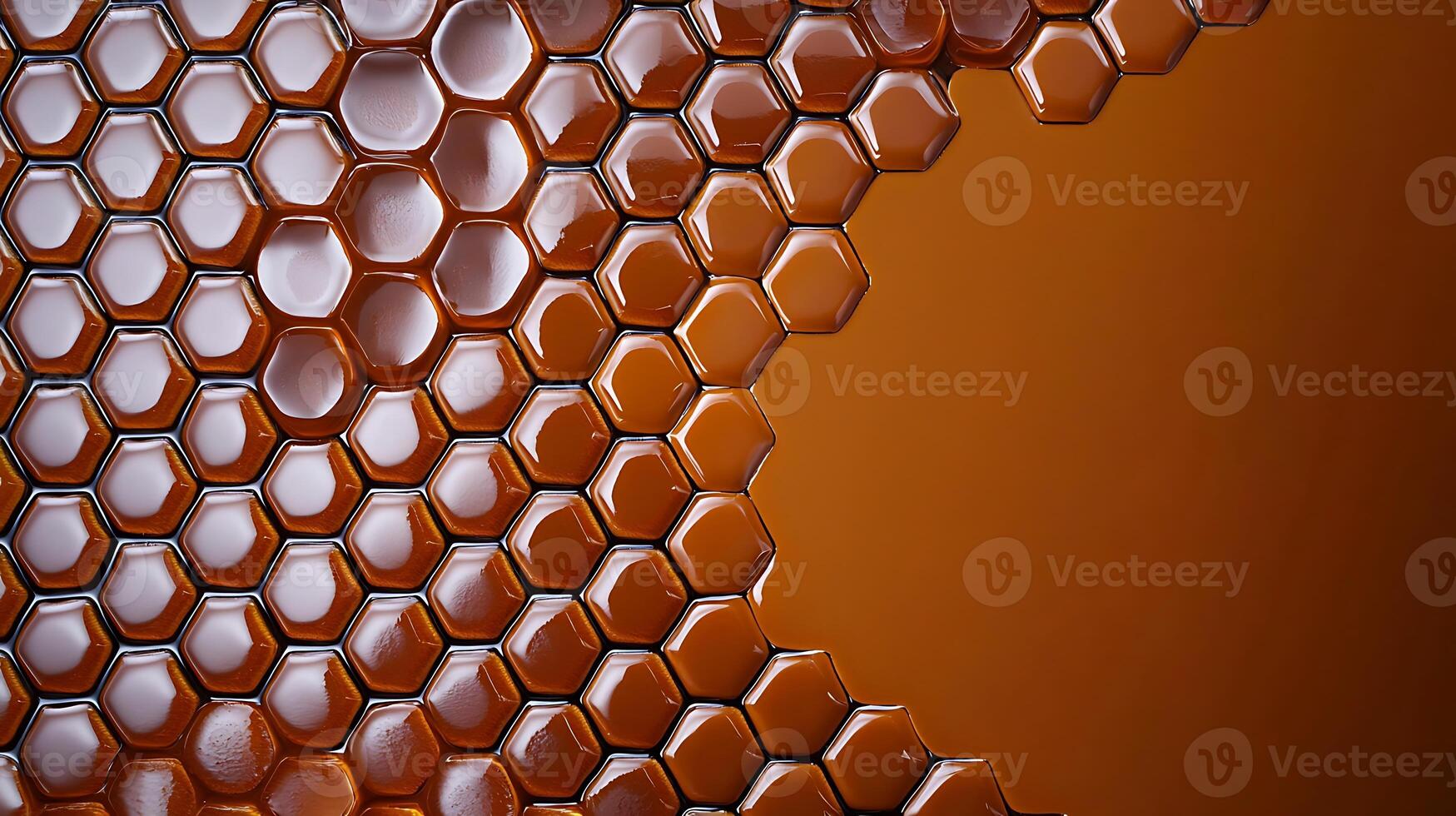Abstract close-up of honeycomb patterns with a smooth gradient background, showcasing texture photo