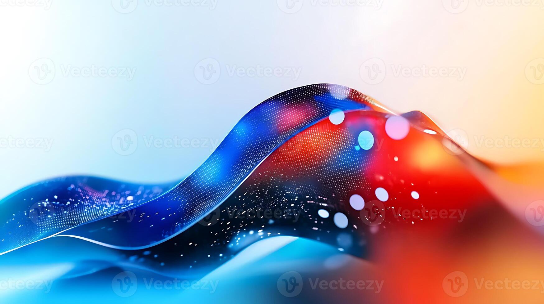 Abstract colorful wave design with vibrant hues and soft lighting creating a dynamic atmosphere photo