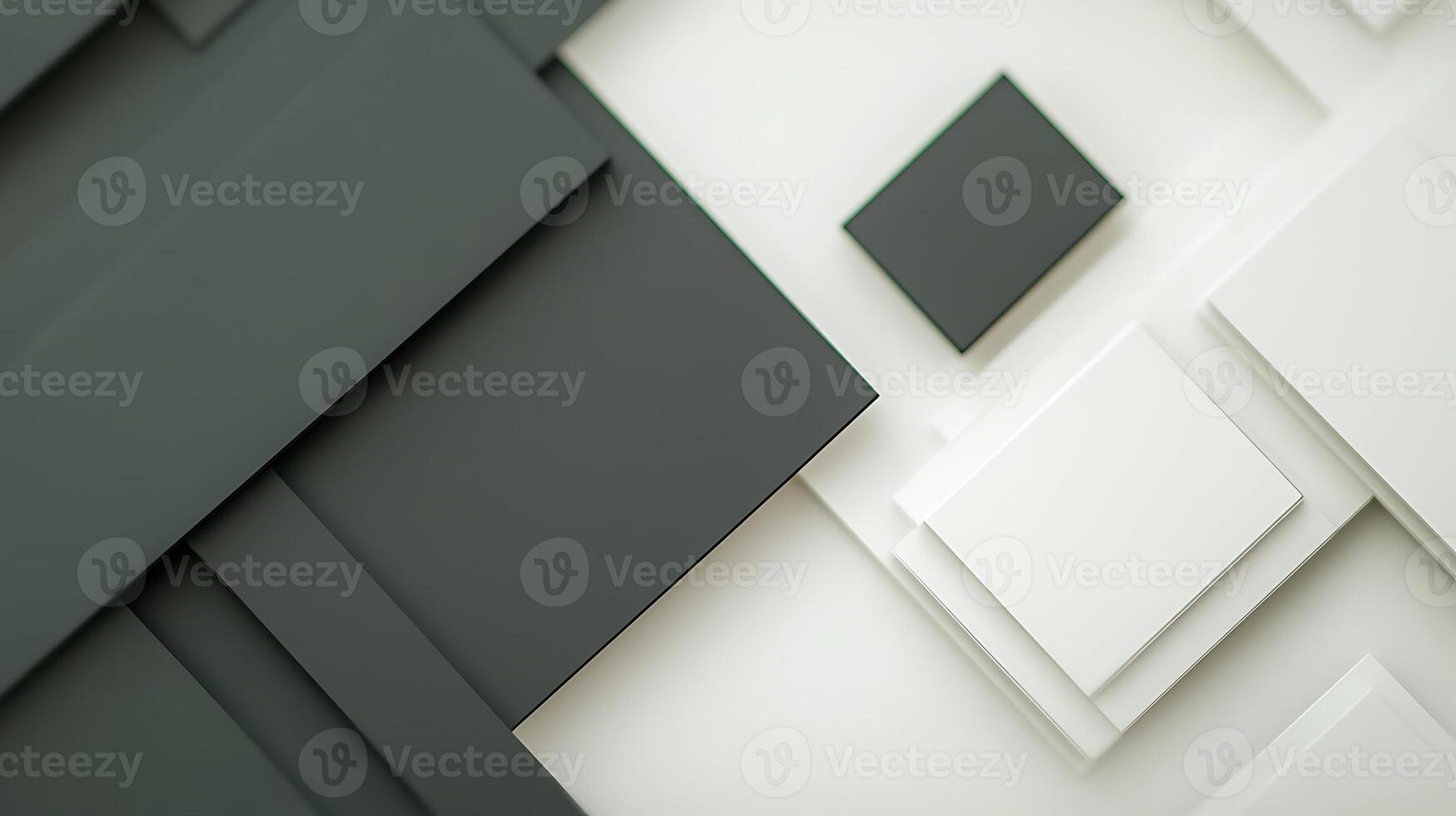 Abstract composition of layered geometric shapes in black and white with smooth textures photo