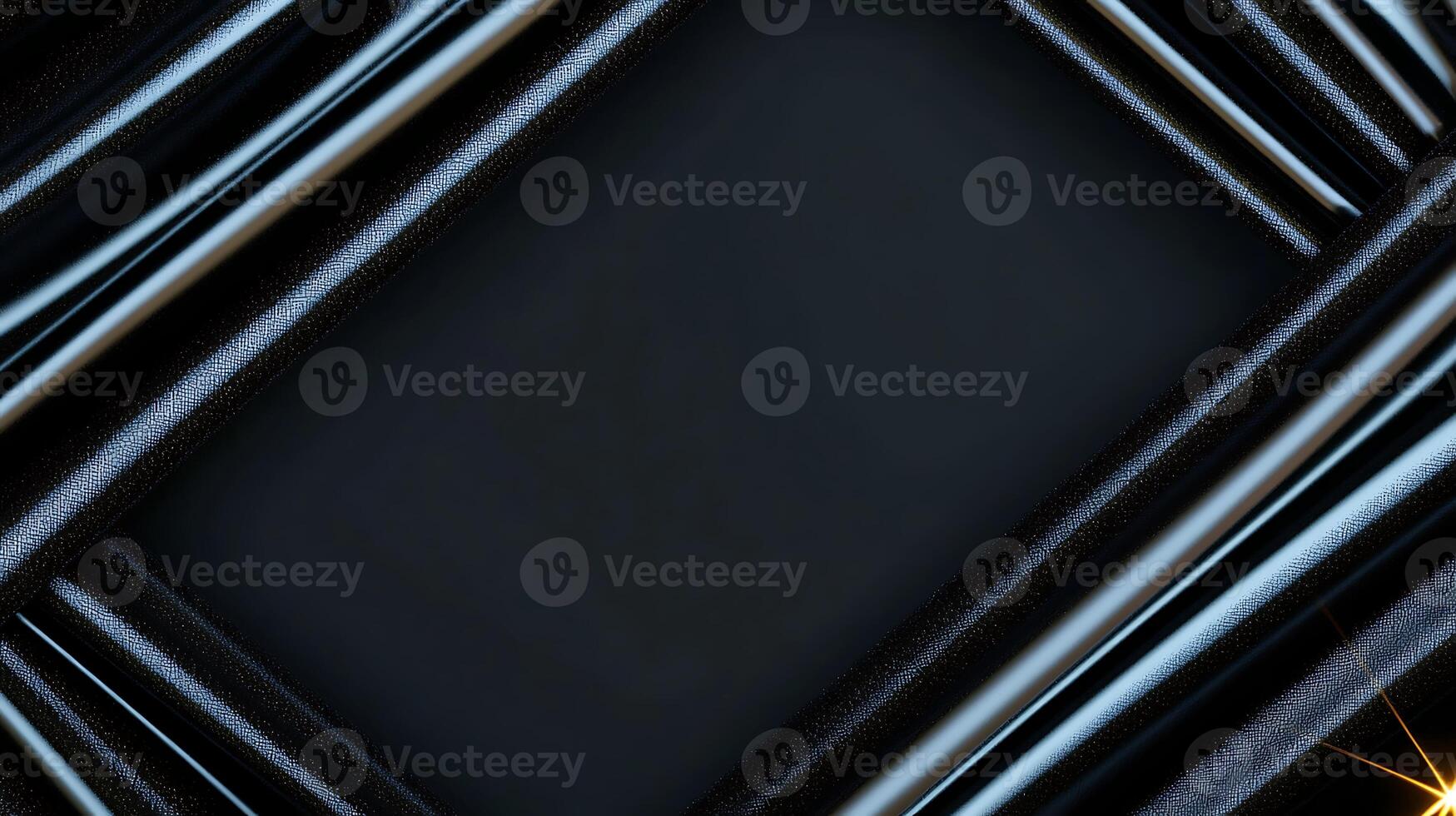 Abstract composition of sleek black frames with a dark background and subtle lighting effects photo