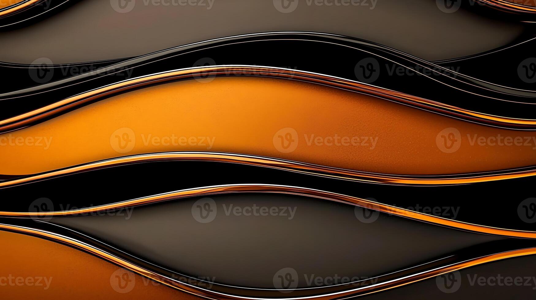 Abstract design featuring flowing orange and black waves creating a modern aesthetic photo