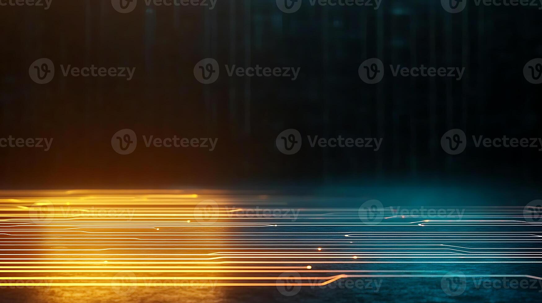 Abstract digital background with glowing lines and a futuristic ambiance in a dark setting photo