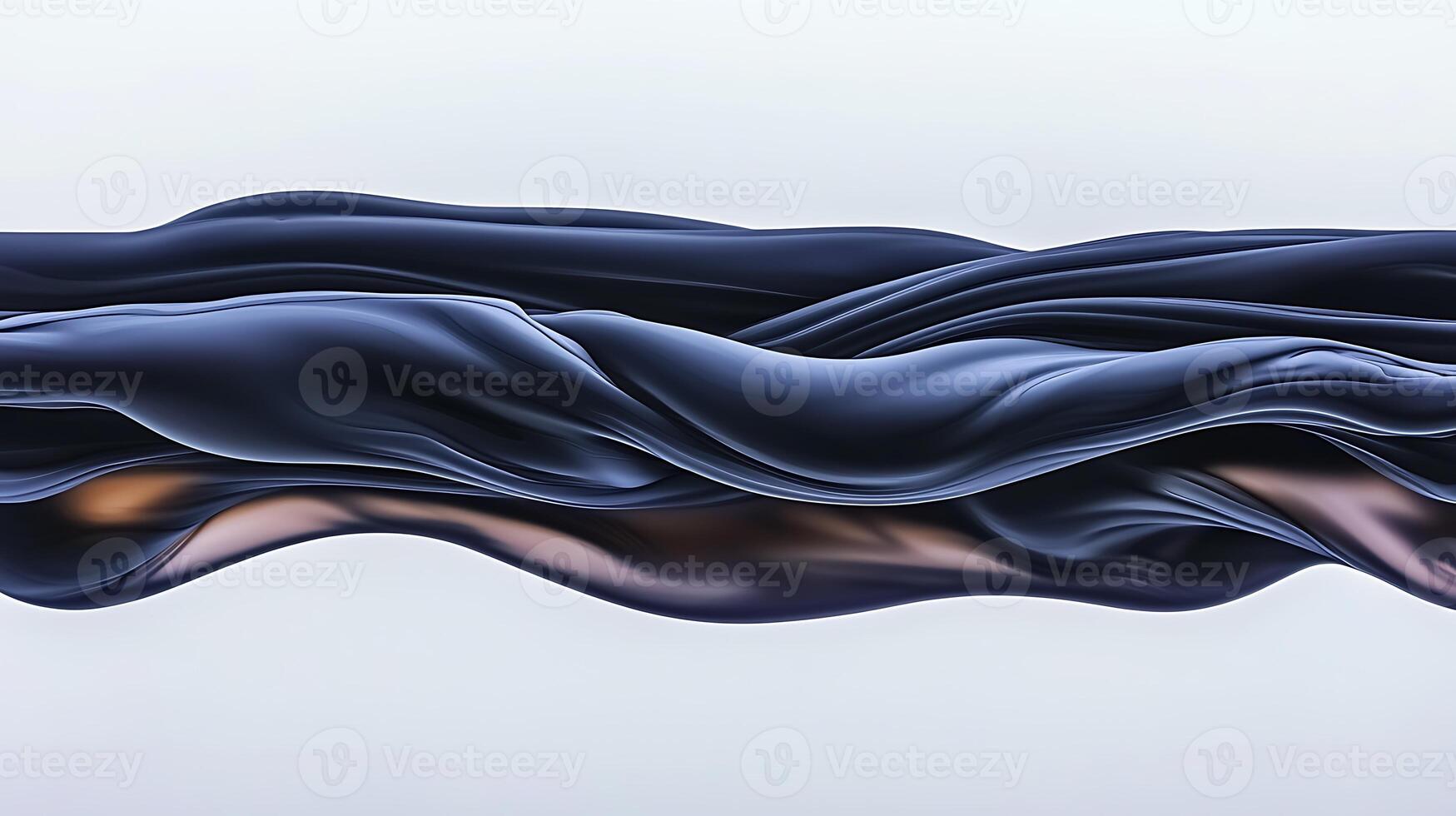 Abstract flowing fabric in shades of blue and silver, creating a smooth wave-like pattern photo