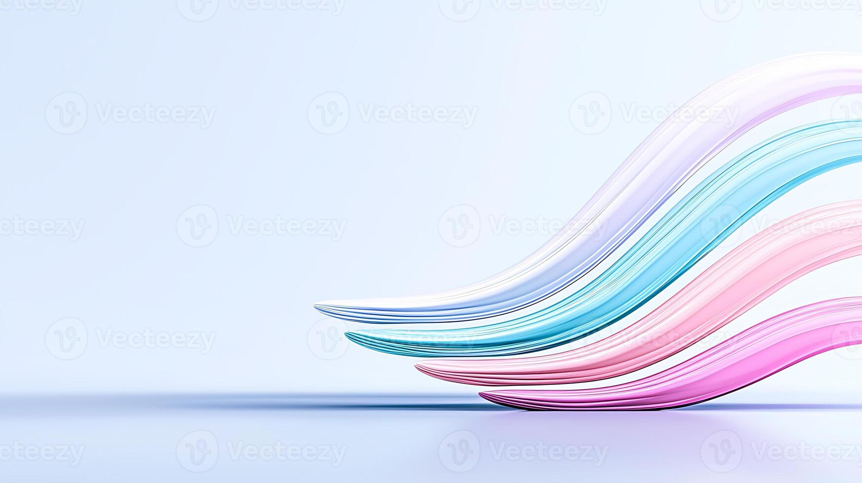 Abstract flowing waves in soft pastel colors creating a serene background for design use photo