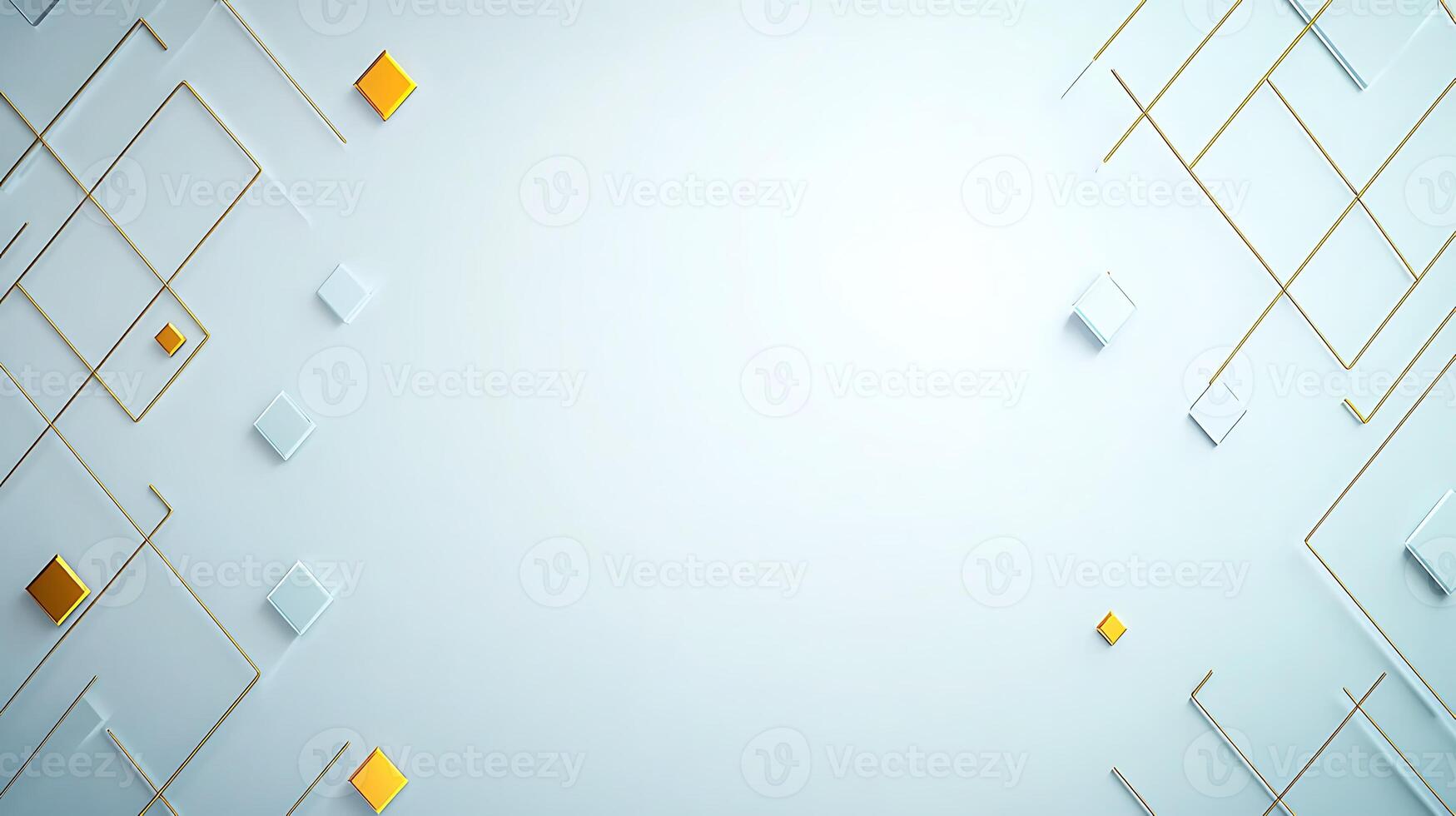 Abstract geometric background with golden and blue shapes creating a modern design photo