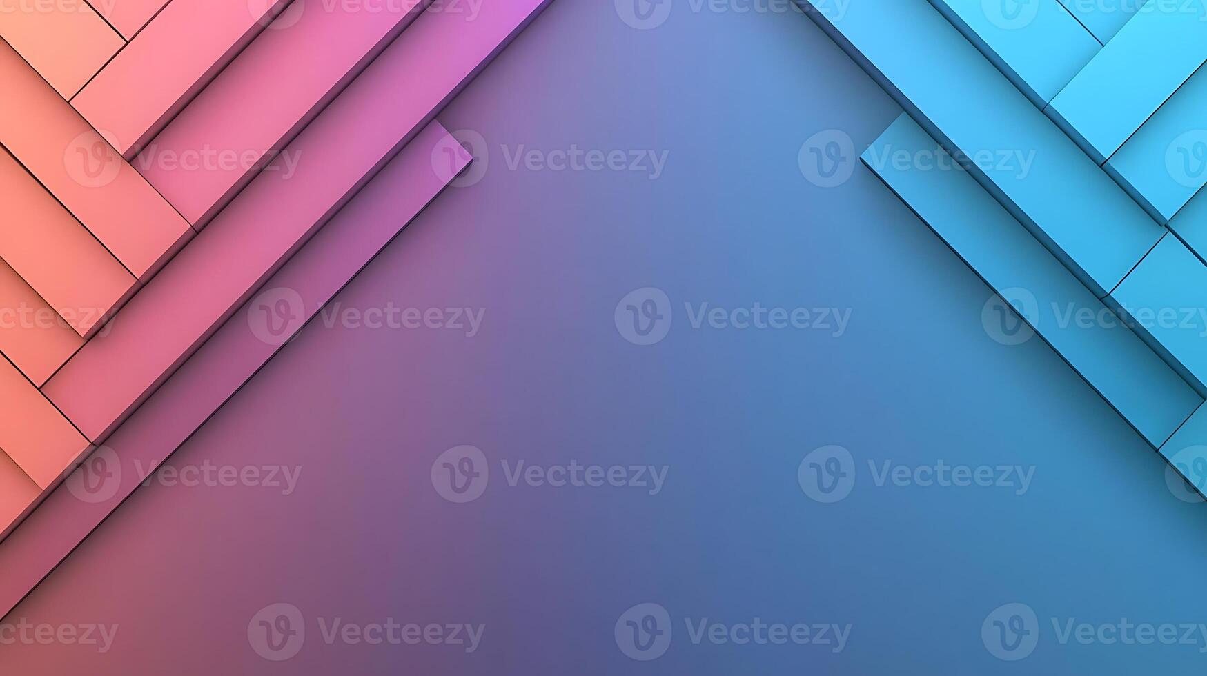 Abstract geometric background with layered shapes in pink and blue tones, ideal for design projects photo