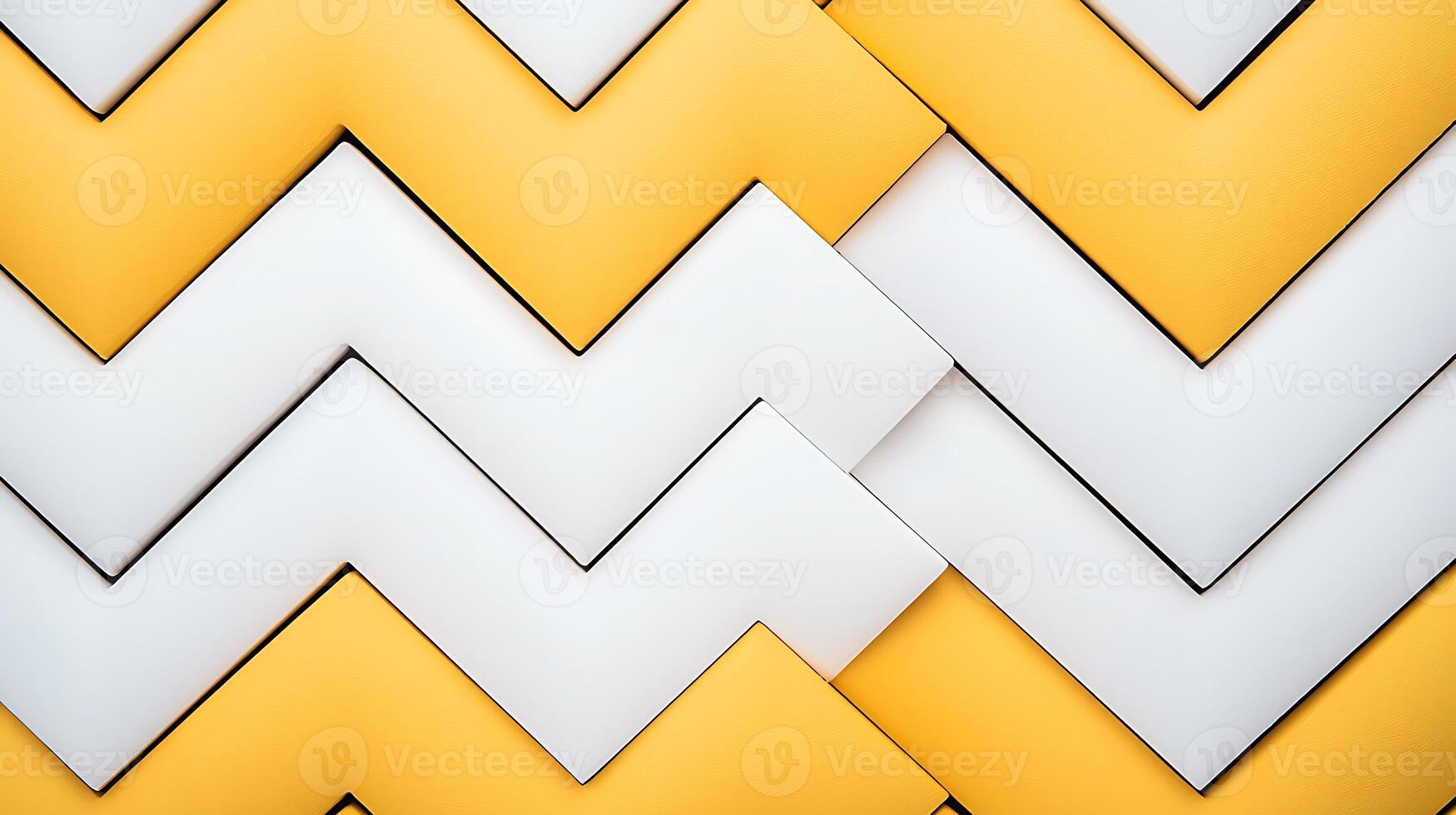 Abstract geometric pattern of yellow and white zigzag shapes creating a modern design photo