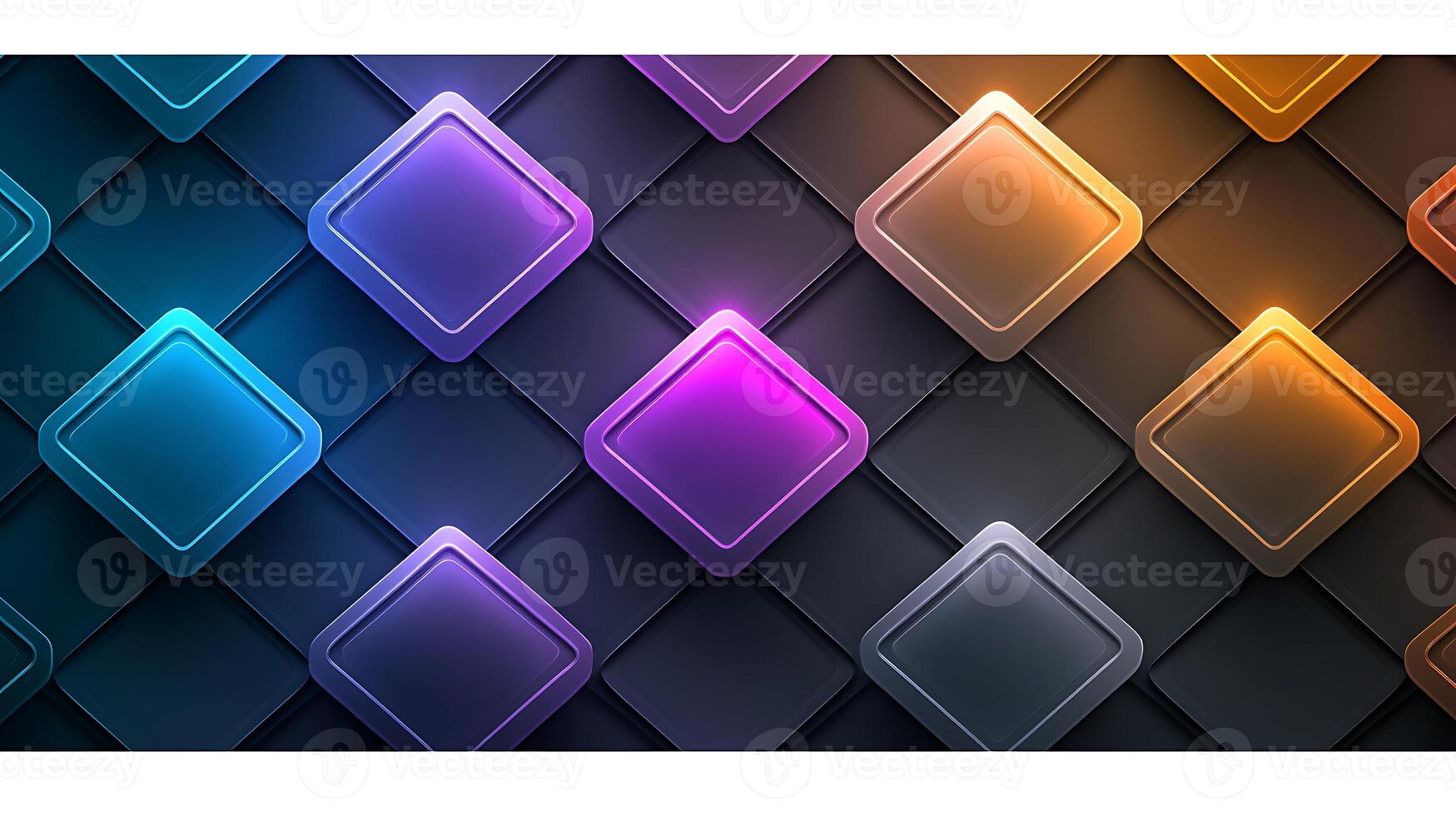 Abstract geometric pattern with illuminated diamonds on a dark background, suitable for digital design photo