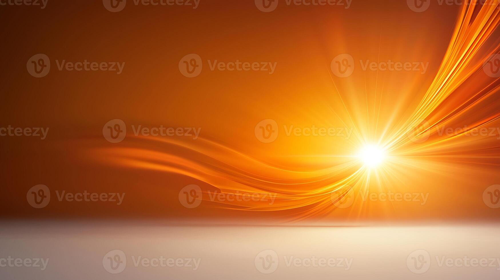 Abstract glowing orange wave background with soft light effects and smooth gradients photo