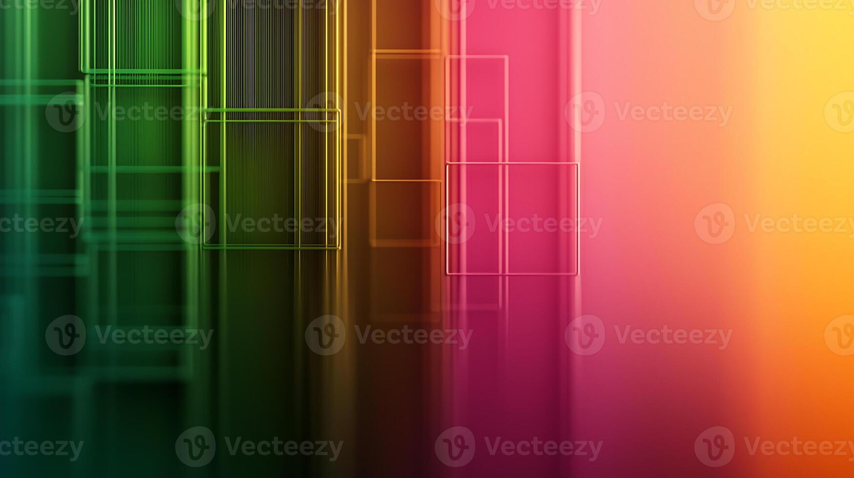 Abstract gradient background with colorful geometric shapes and soft light effects photo