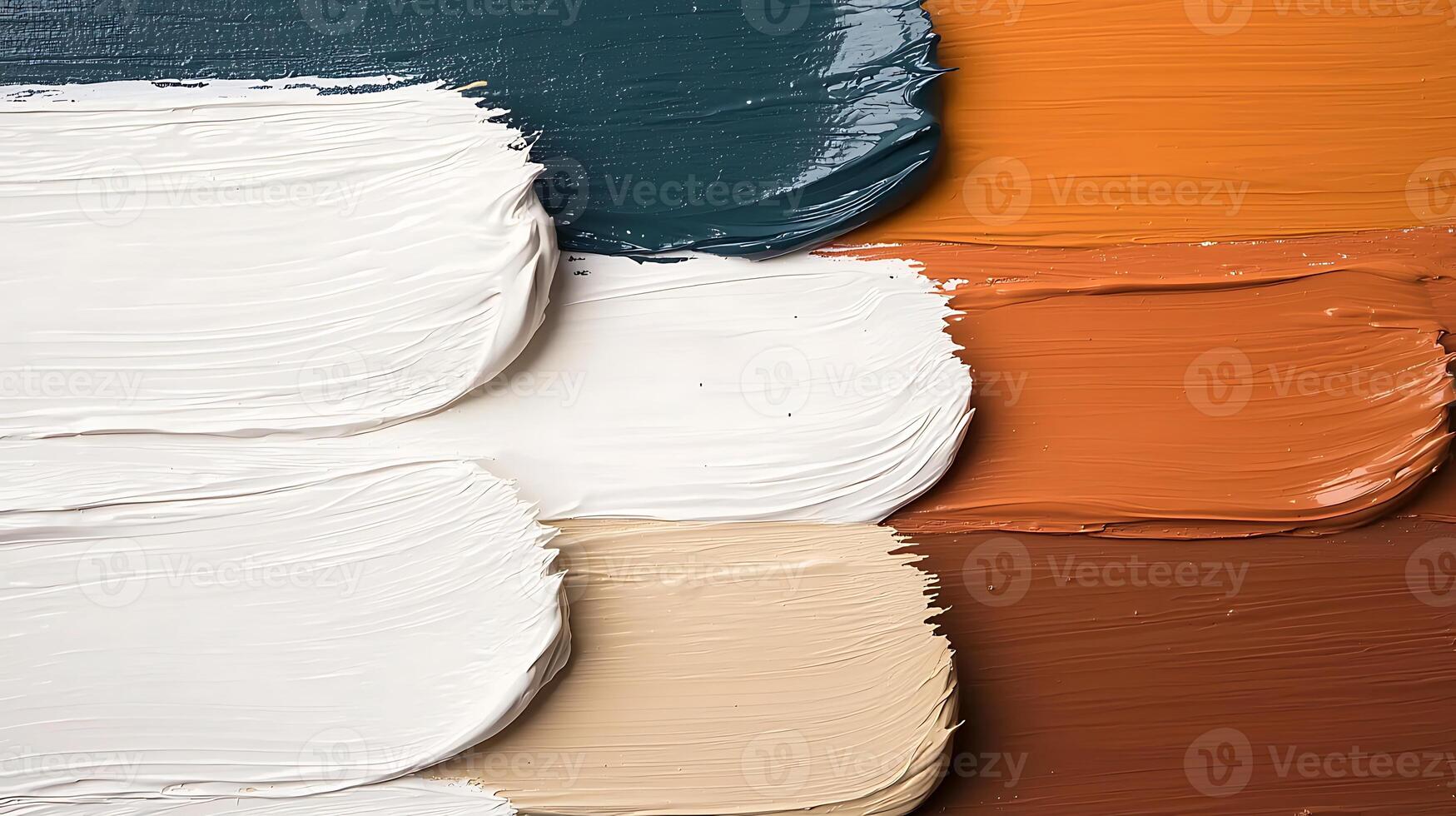 Abstract paint strokes in various colors showcasing texture and layering techniques photo