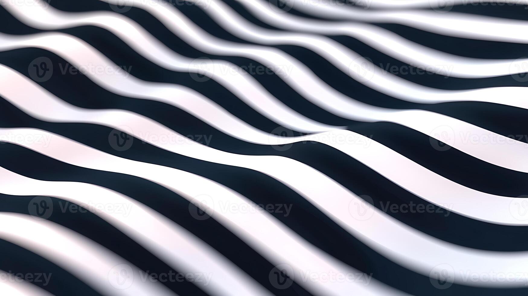 Abstract pattern of flowing black and white stripes creating a dynamic visual texture photo