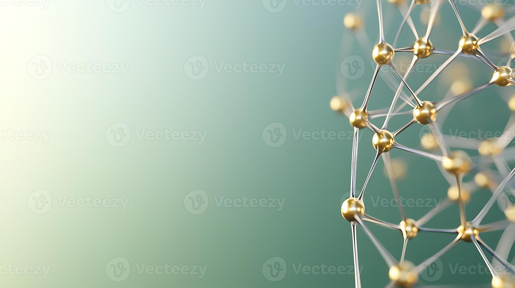 Abstract representation of interconnected nodes and connections illustrating technology and innovation photo