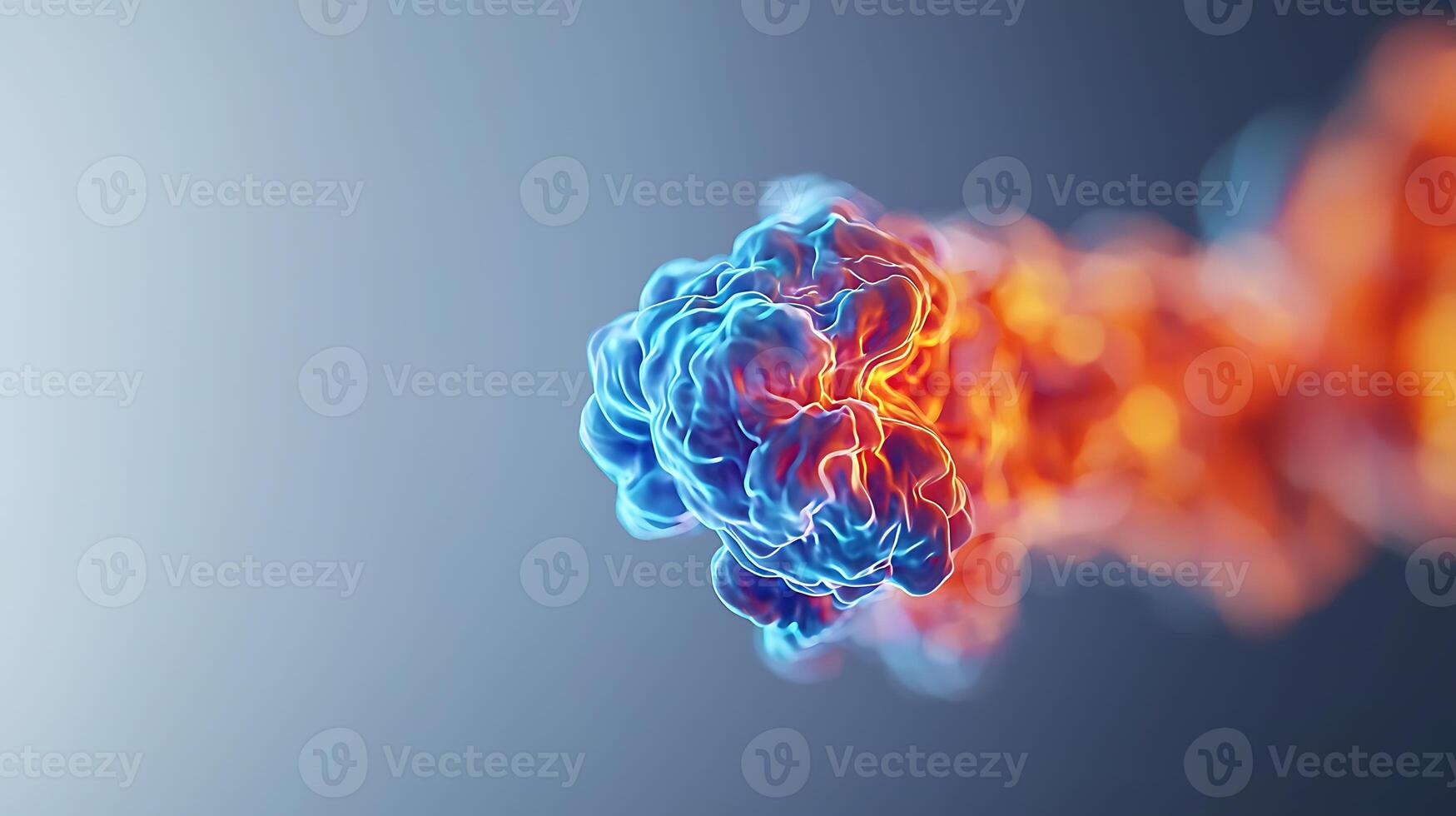 Abstract representation of molecular interactions with vibrant colors and dynamic movement photo