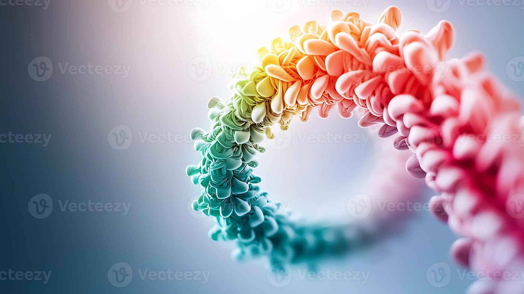 Abstract spiral design showcasing colorful shapes in a gradient, creating a sense of motion photo