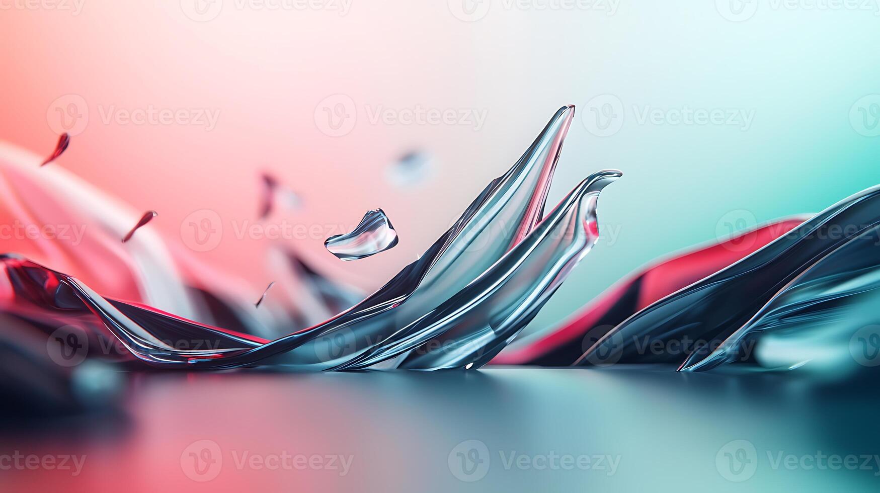 Abstract splash of liquid with dynamic movement, vibrant colors blending in a modern setting photo