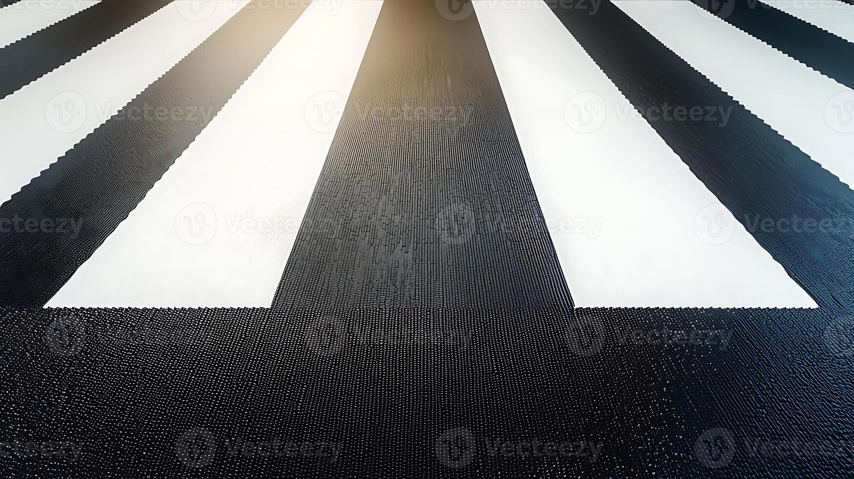 Abstract view of a black and white striped surface with light reflections and textures photo