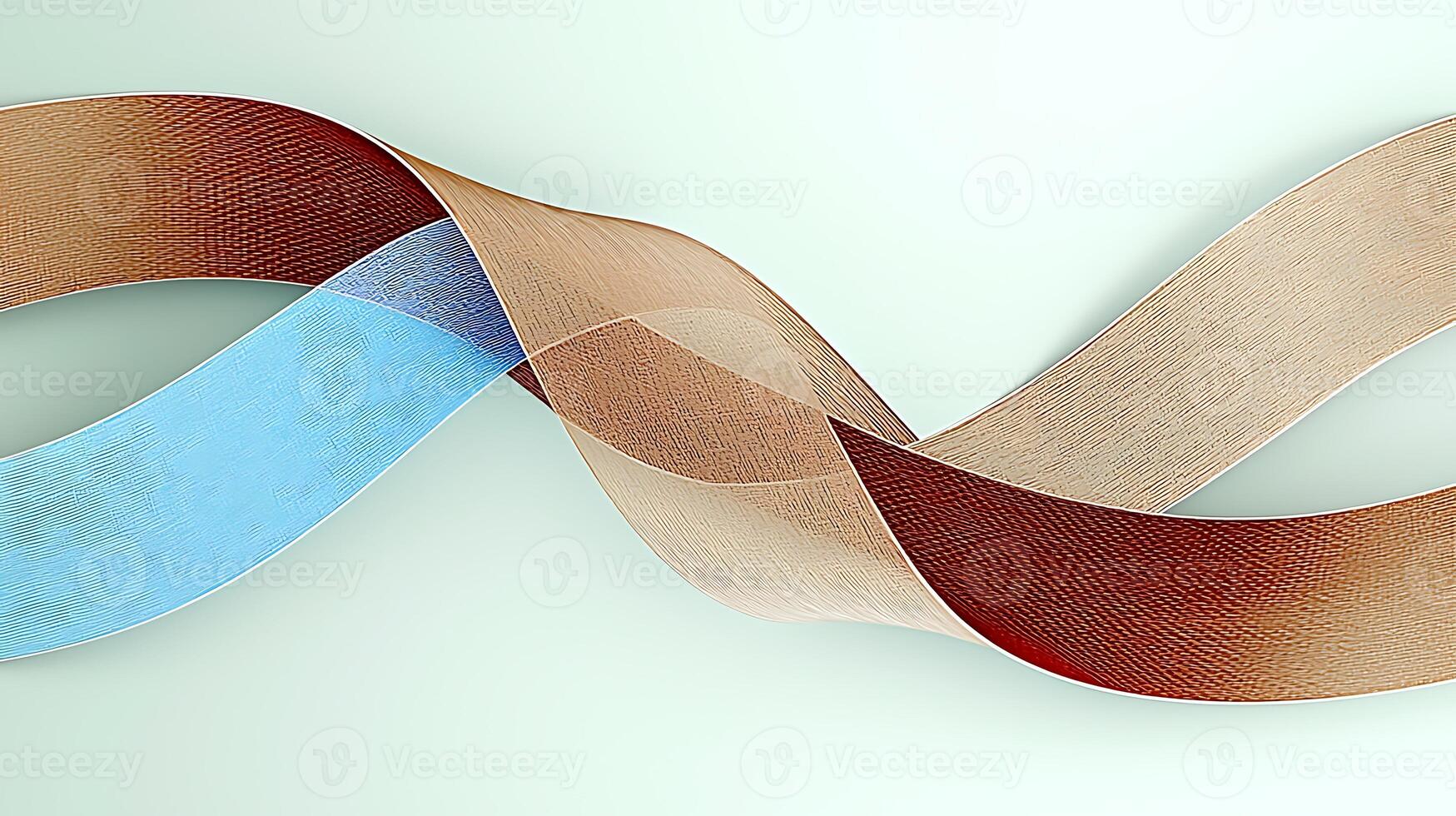 Abstract wave patterns in warm and cool tones creating a dynamic visual flow on a soft background photo
