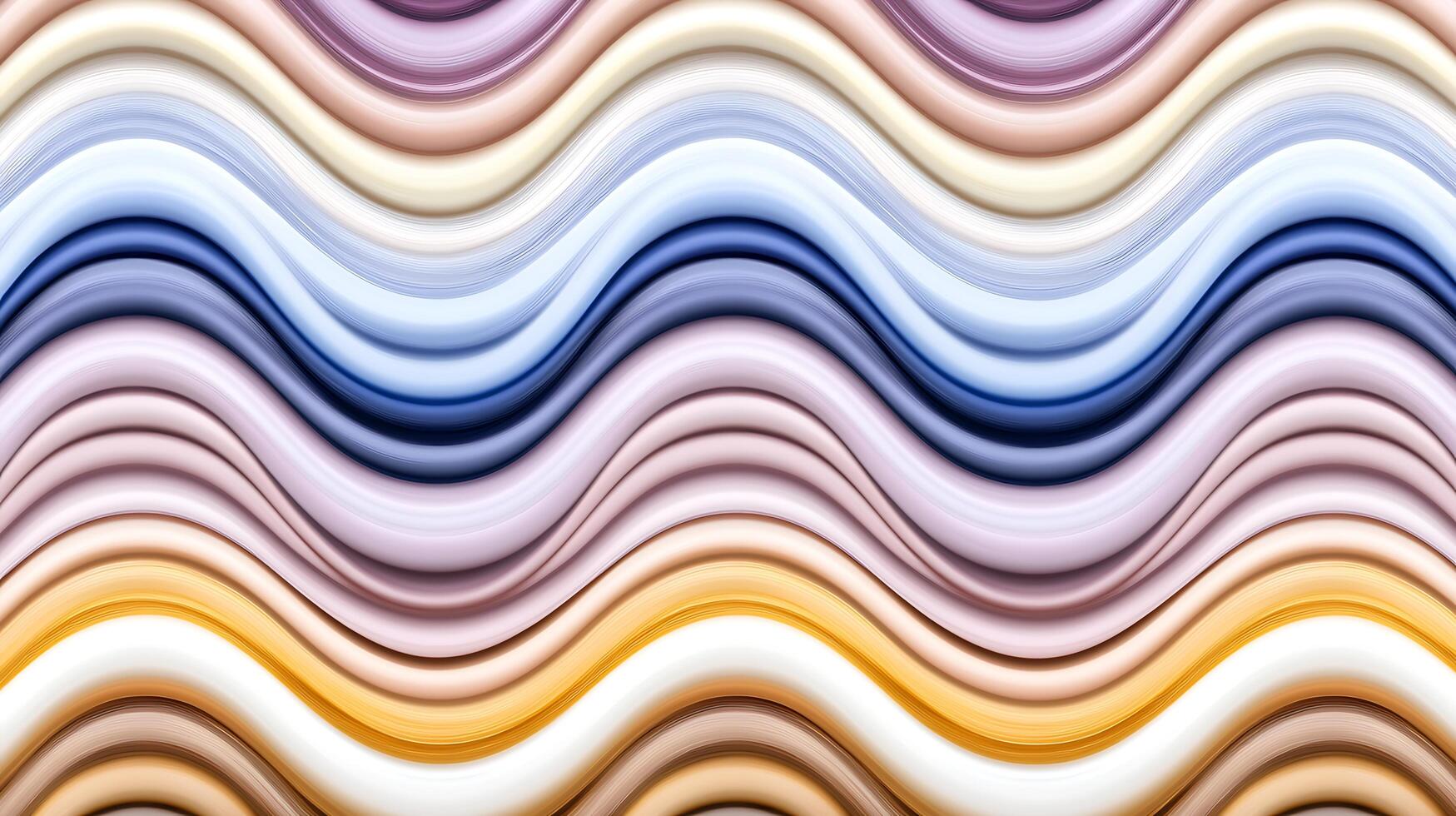 Abstract wavy pattern with soft colors creating a harmonious design for backgrounds photo