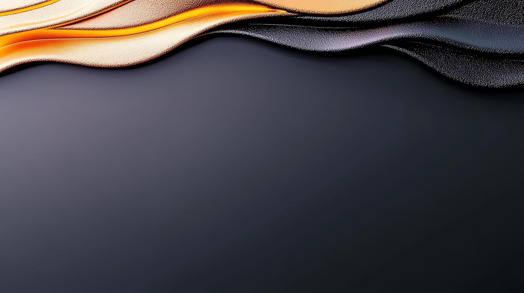 Abstract wavy texture with warm colors blending into a dark background, suitable for design use photo
