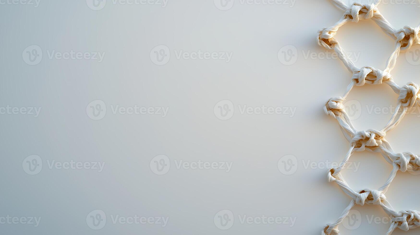 Close-up of a woven net against a soft gradient background, highlighting texture and design photo