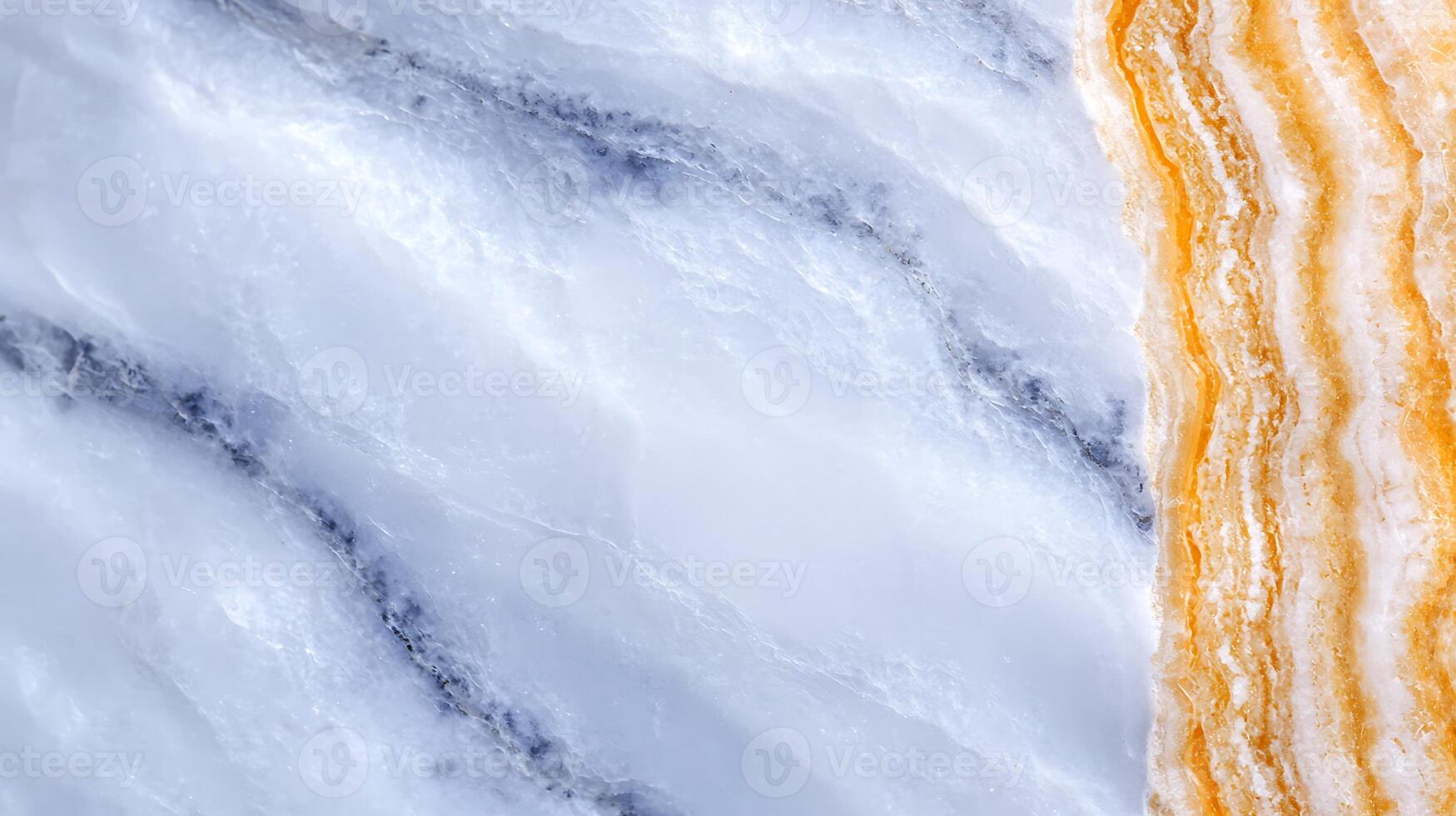 Close-up of elegant marble texture showcasing white and orange patterns with smooth surface photo