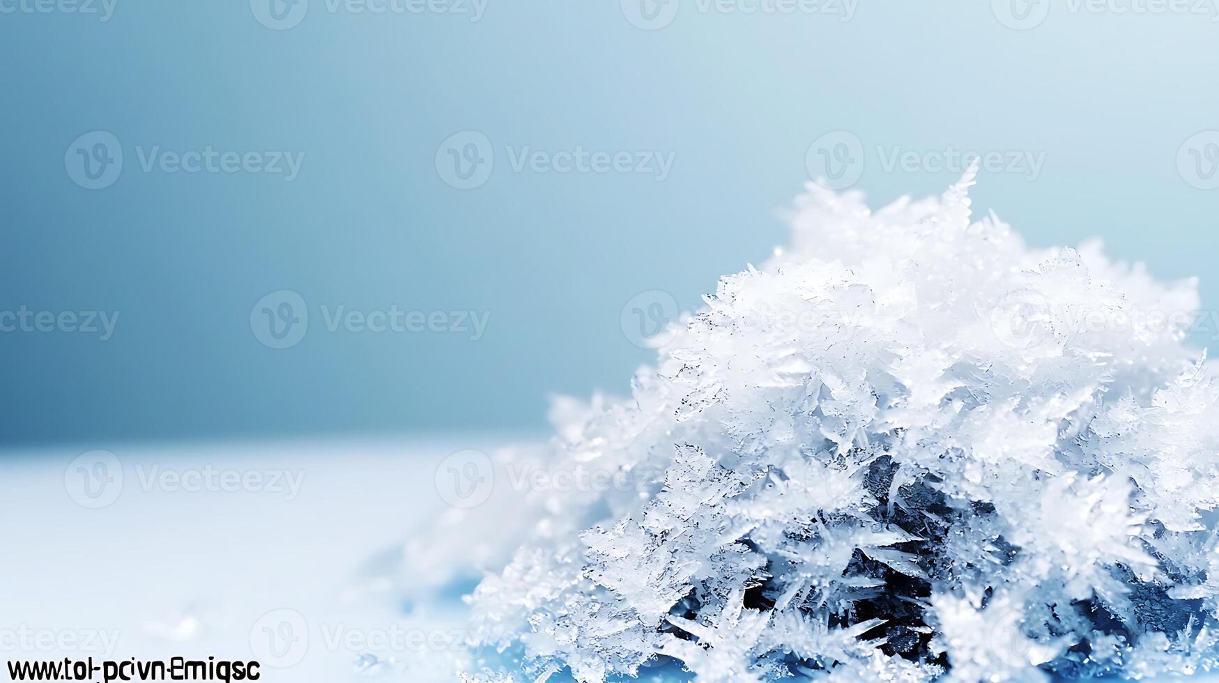 Close-up of intricate snowflakes resting on a smooth surface with a soft blue background photo