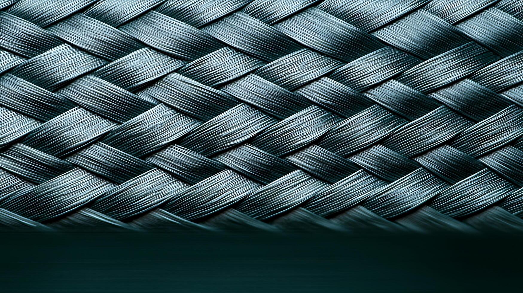 Close-up of intricately woven blue fibers creating a textured pattern, ideal for textile design photo