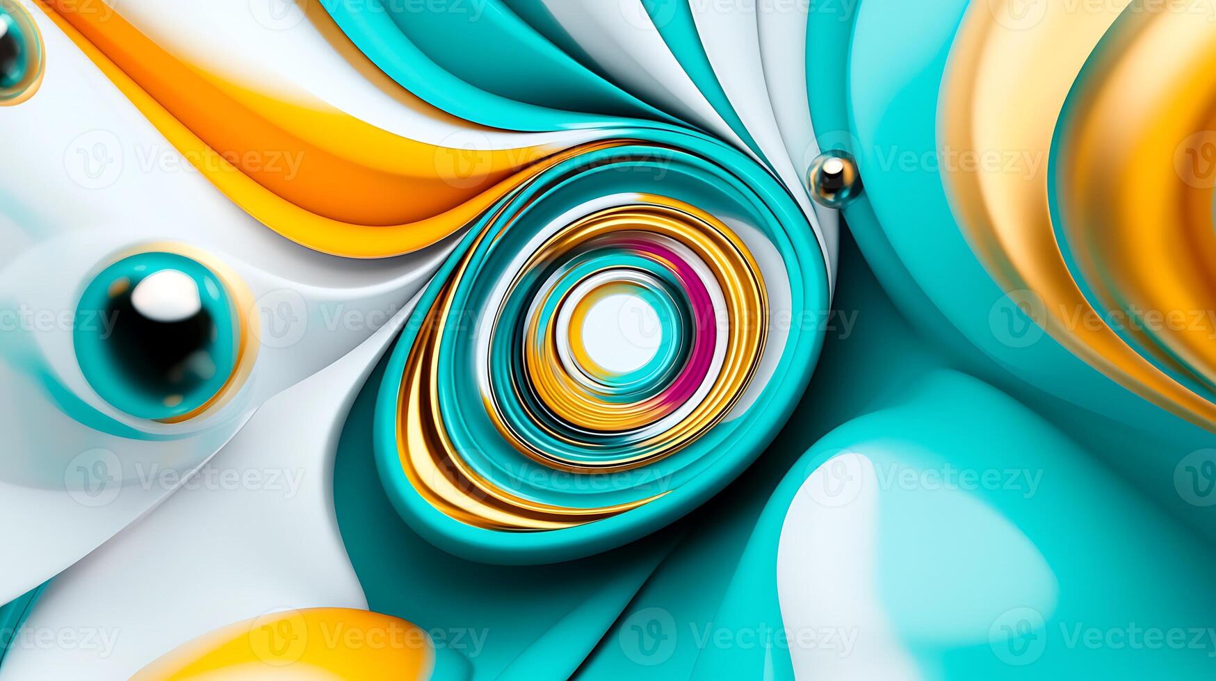 Colorful abstract swirl design with vibrant patterns and smooth textures in a dynamic composition photo