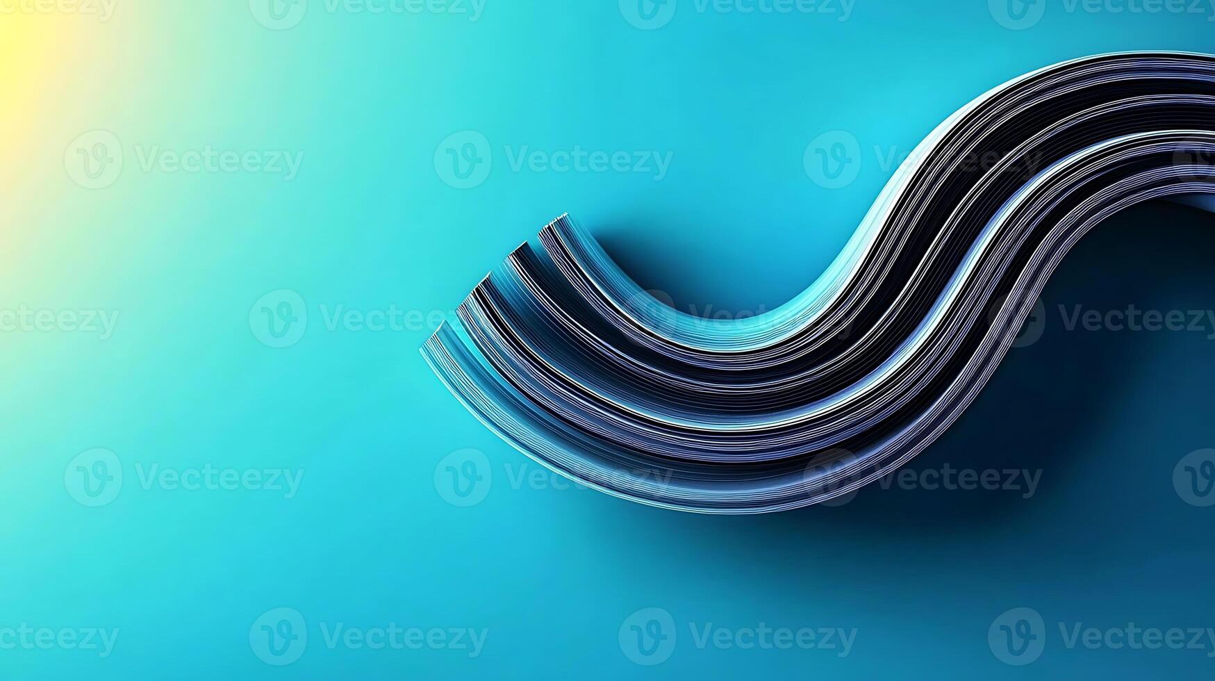 Colorful abstract wave design with layered curves on a gradient background, ideal for creative projects photo