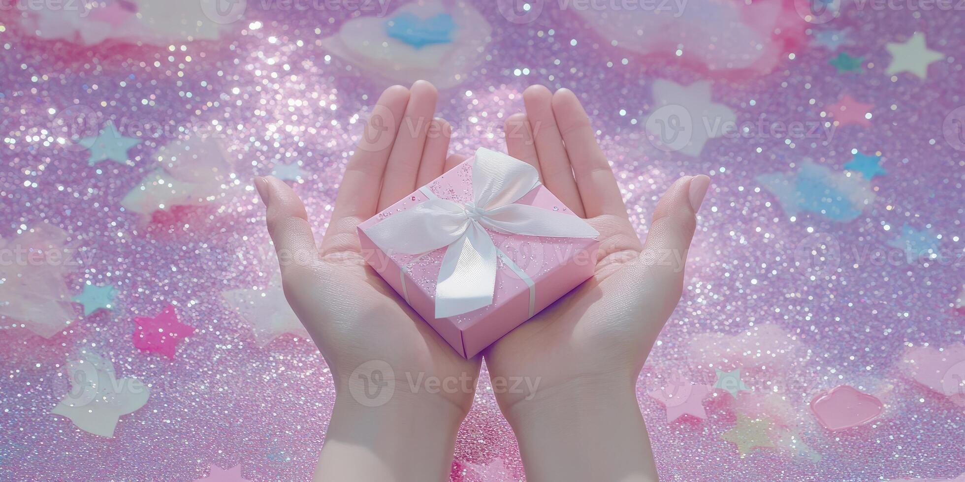 Gentle Hands Holding a Gift Box photo