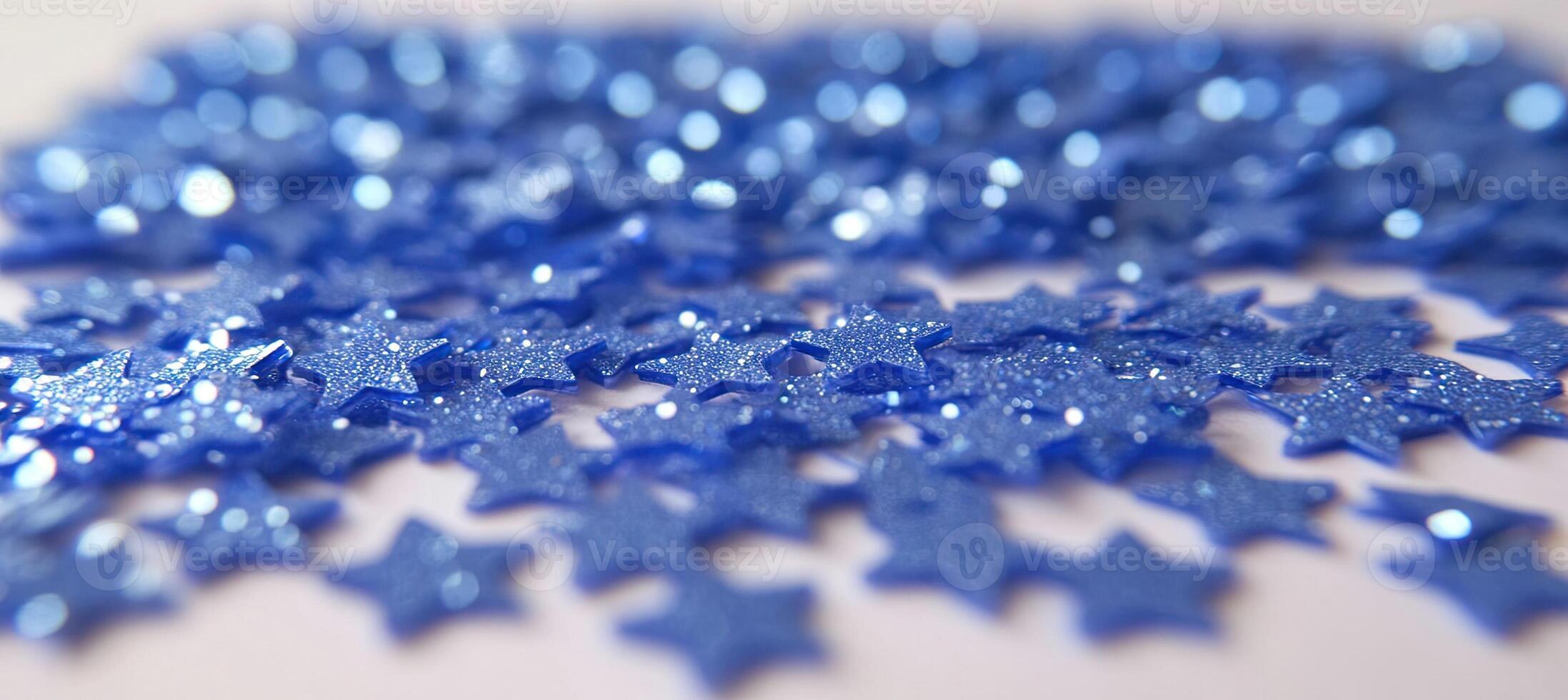 Sparkling blue star confetti photo